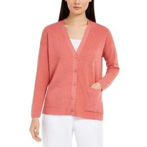 Eileen Fisher Women's Pink Cardigan Sweater